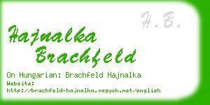 hajnalka brachfeld business card